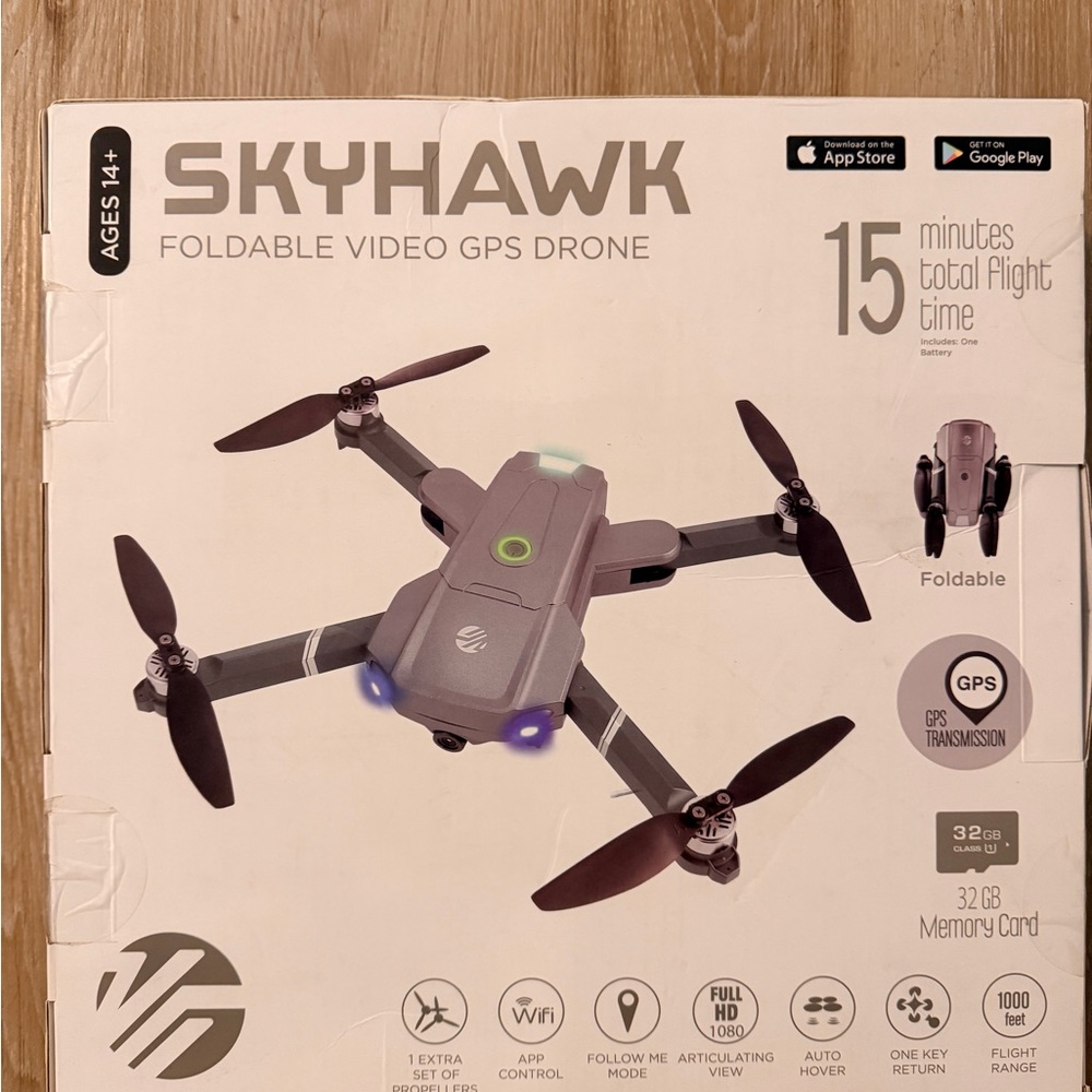 Skyhawk Foldable Video GPS Drone